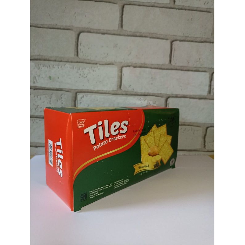 

Biskuit snack Tiles kotak seaweed