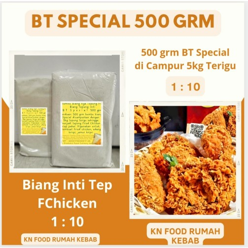 

Tepung Kentucky Tepung Inti BT Special 500gr - Biang Tepung Fried Chicken