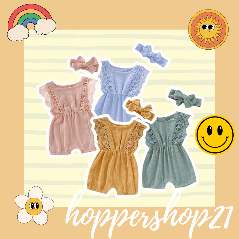Lacey Jumper / Jumpsuit Bayi romper bayi perempuan 6 12 bulan jumper bayi romper bayi perempuan set 