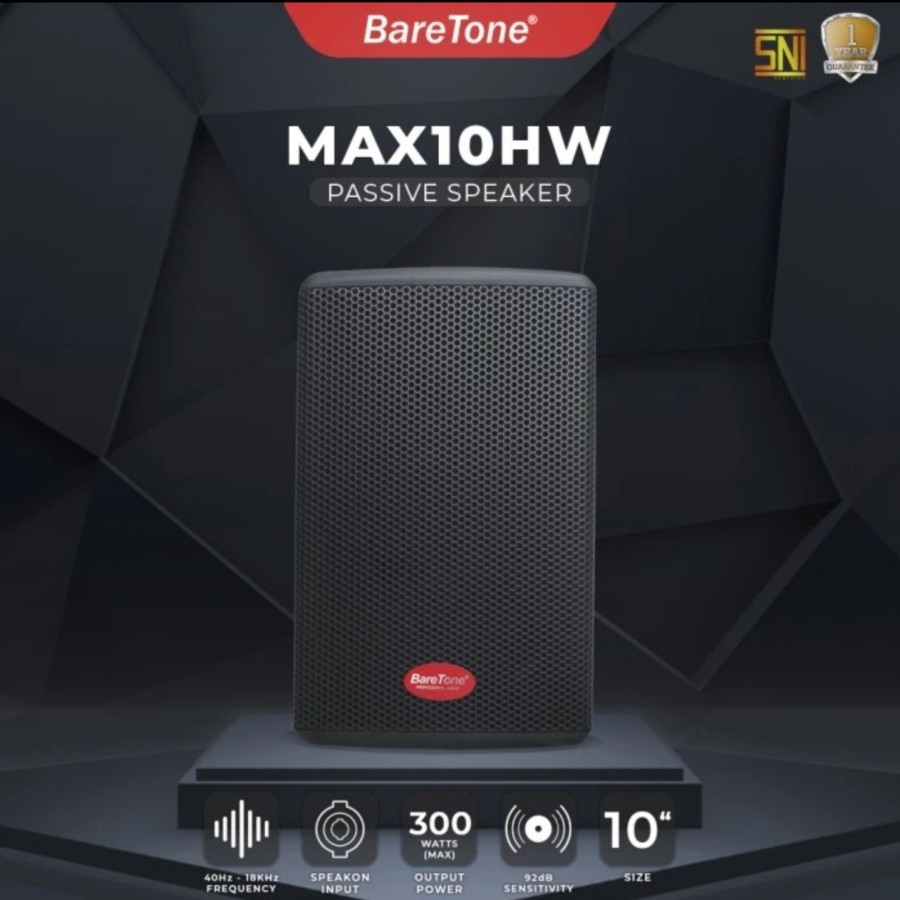 Speaker Pasif BareTone Max10HW / Max 10HW / MAX-10HW 10 Inch ORIGINAL