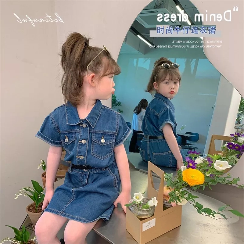 5-12Thn DR78-FREE BELT Dress Anak ABG Perempuan Full Jeans