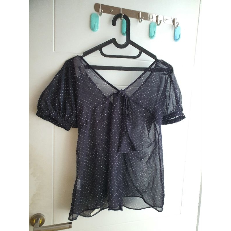 Atasan Chiffon polkadot 007