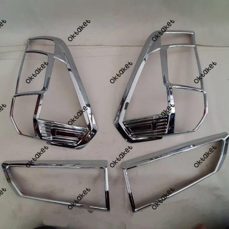 garnish lampu belakang Calya Sigra 2016 2018 2020 2023 Hitam Chrome Carbontivo jsl