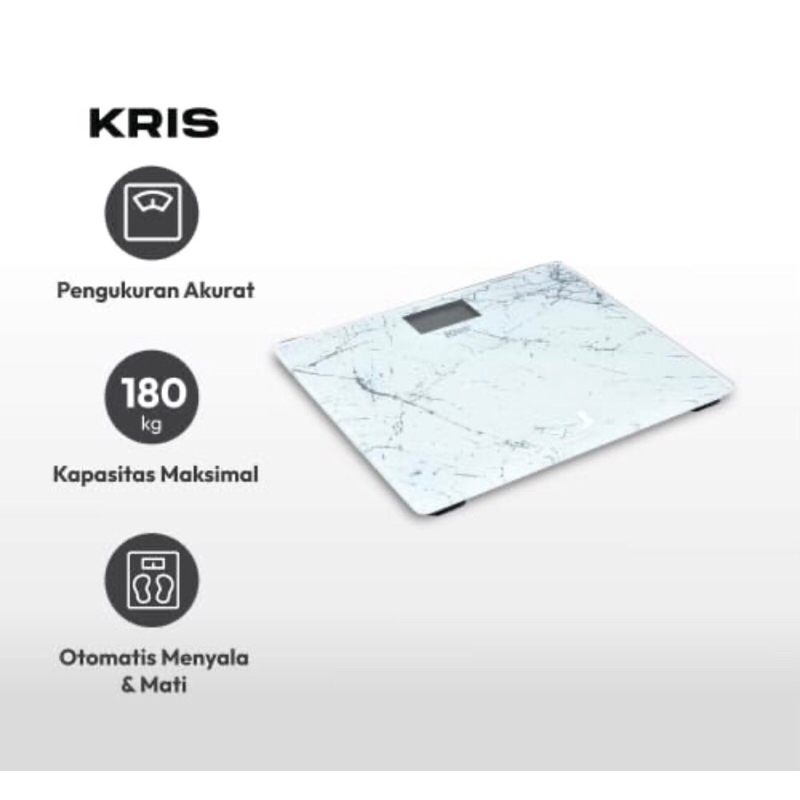KRISBOW TIMBANGAN BERAT BADAN KACA MARMER DIGITAL/ACE DIGITAL PERSONAL SCALE/ACE TIMBANGAN BADAN