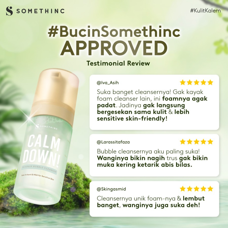 ✨ AKU MURAH ✨ SOMETHINC Calm Down! Skinpair Bubble Cleanser 120 ML / Face Wash ORIGINAL