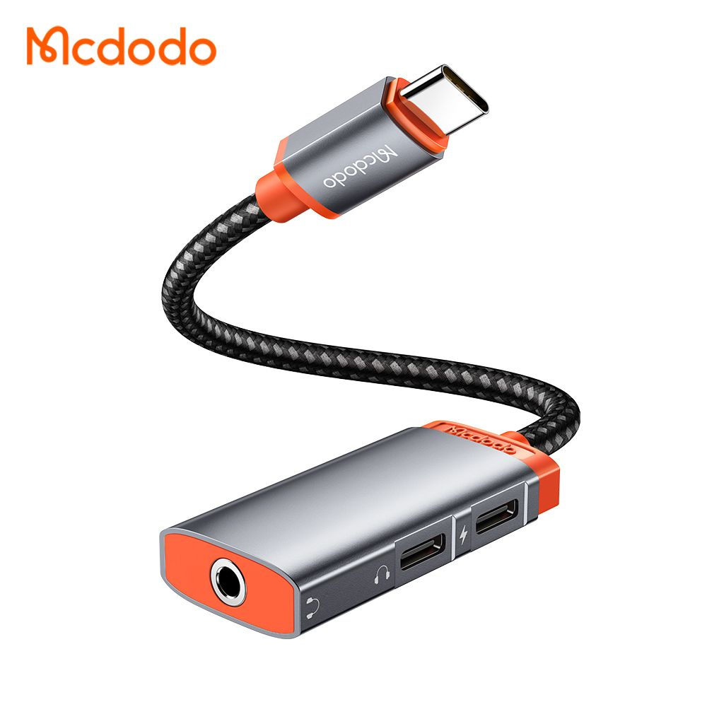 MCDODO CA-0940 Digital Audio Adapter 3in1 Type C to Dual Type-C &amp; DC3.5