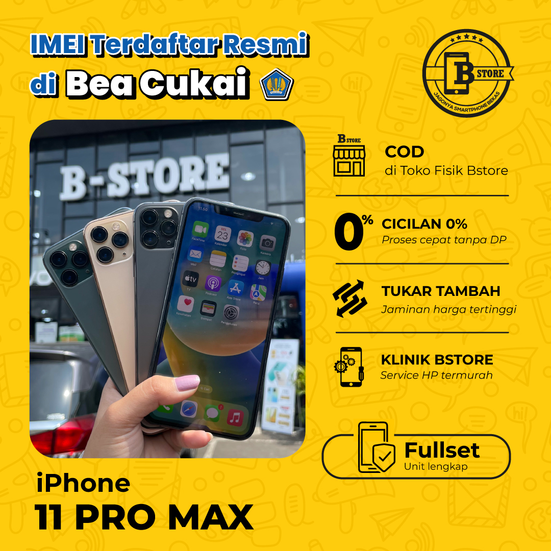 iPhone 11 PRO MAX 256 GB - Apple - Fullset - 256 GB - IMEI TERDAFTAR BEACUKAI