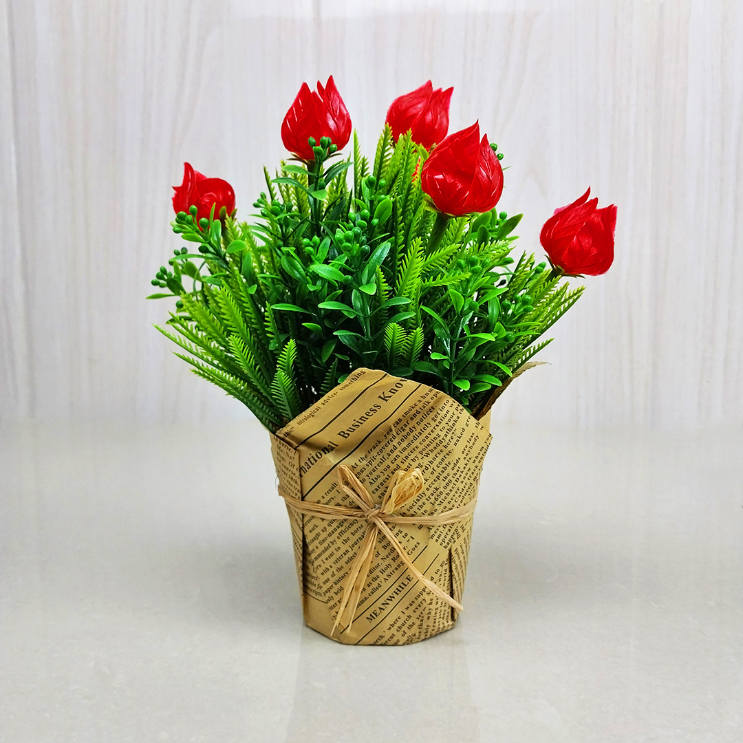 AND / COD / Pot Tanaman Bunga Hias Plastik Dekorasi Rumah Import Artificial Flower Murah PBP88