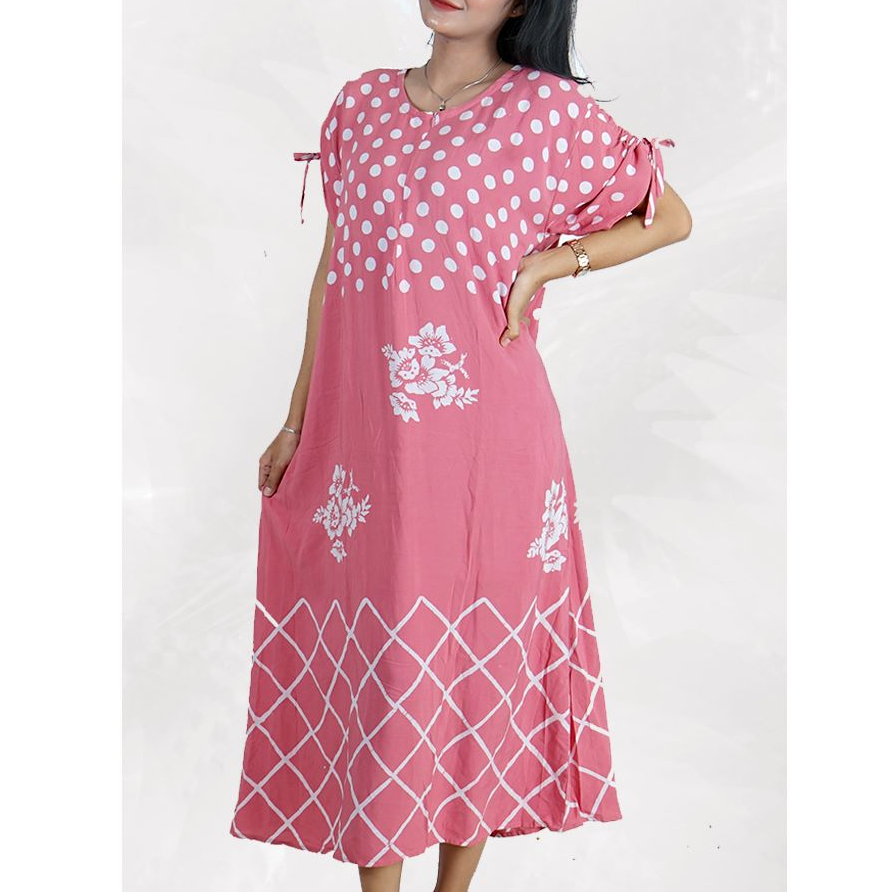 BATIK TRUSMI Longdress Pakaian Santai Daster Batik Mahalini BMM