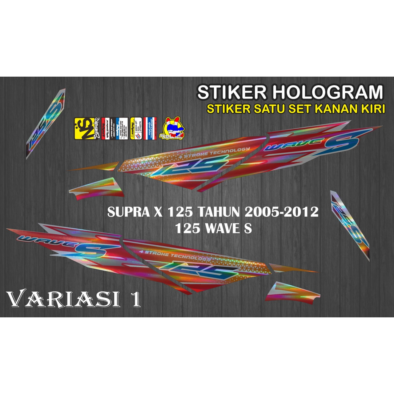 STRIPING HOLOGRAM SUPRA X 125 TH 2005-2012 WAVE S