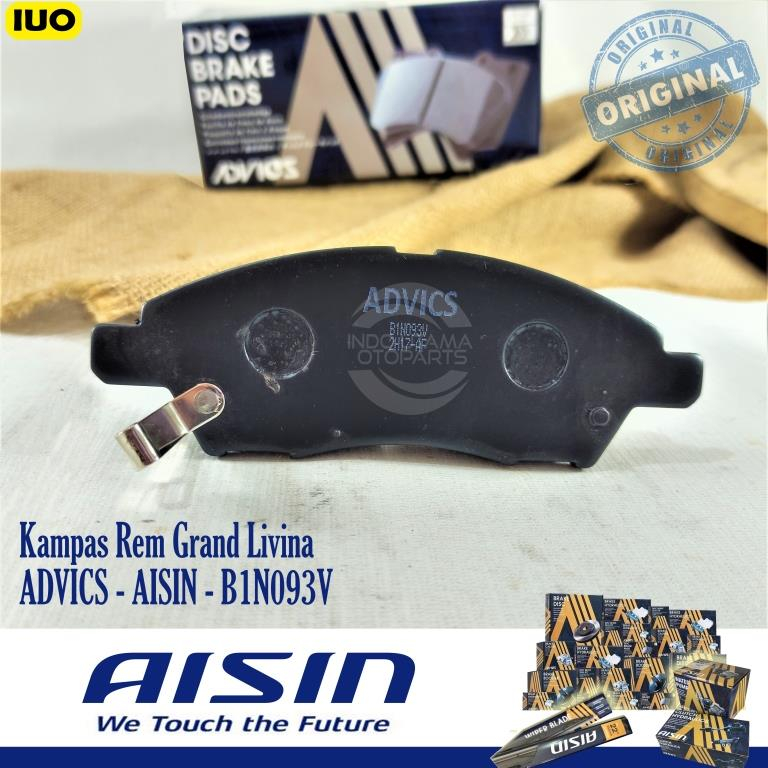 Brake Pad AISIN Grand Livina March Kampas Rem ADVICS B1N093T ORI
