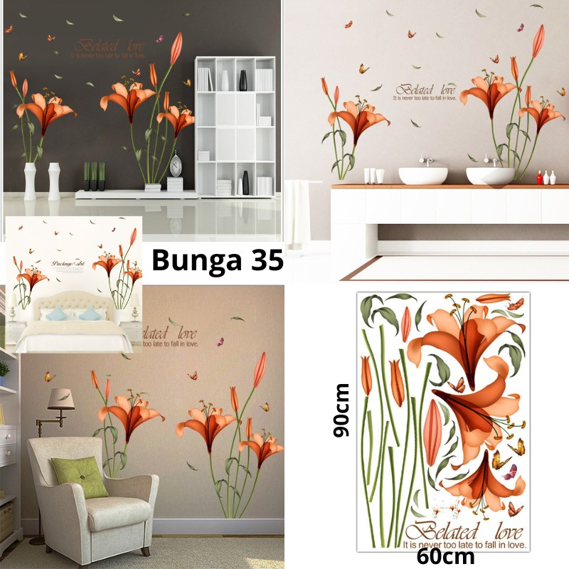 WALL STICKER STIKER SETIKER SETICKER DINDING BUNGA WALLSTICKER WALLSTIKER DINDING TEMPELAN POT BUNGA SAKURA PINK PEONY RUMPUT TERATAI MERAK DEKORASI TEMBOK DECOR DEKOR RUMAH RUANG TAMU MAKAN KELUARGA WALSTICKER WALSTIKER WALLPAPER WALPAPER BUNGA IMLEK