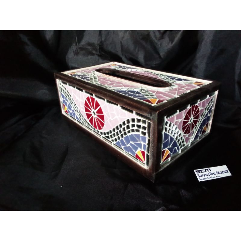 TISSUE BOX mozaik kaca
