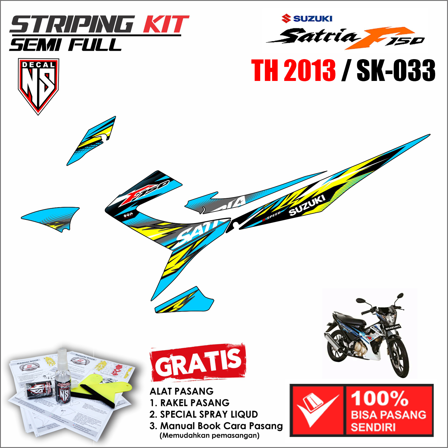 Striping Satria FU 150 2013 - Variasi Satria SK 033
