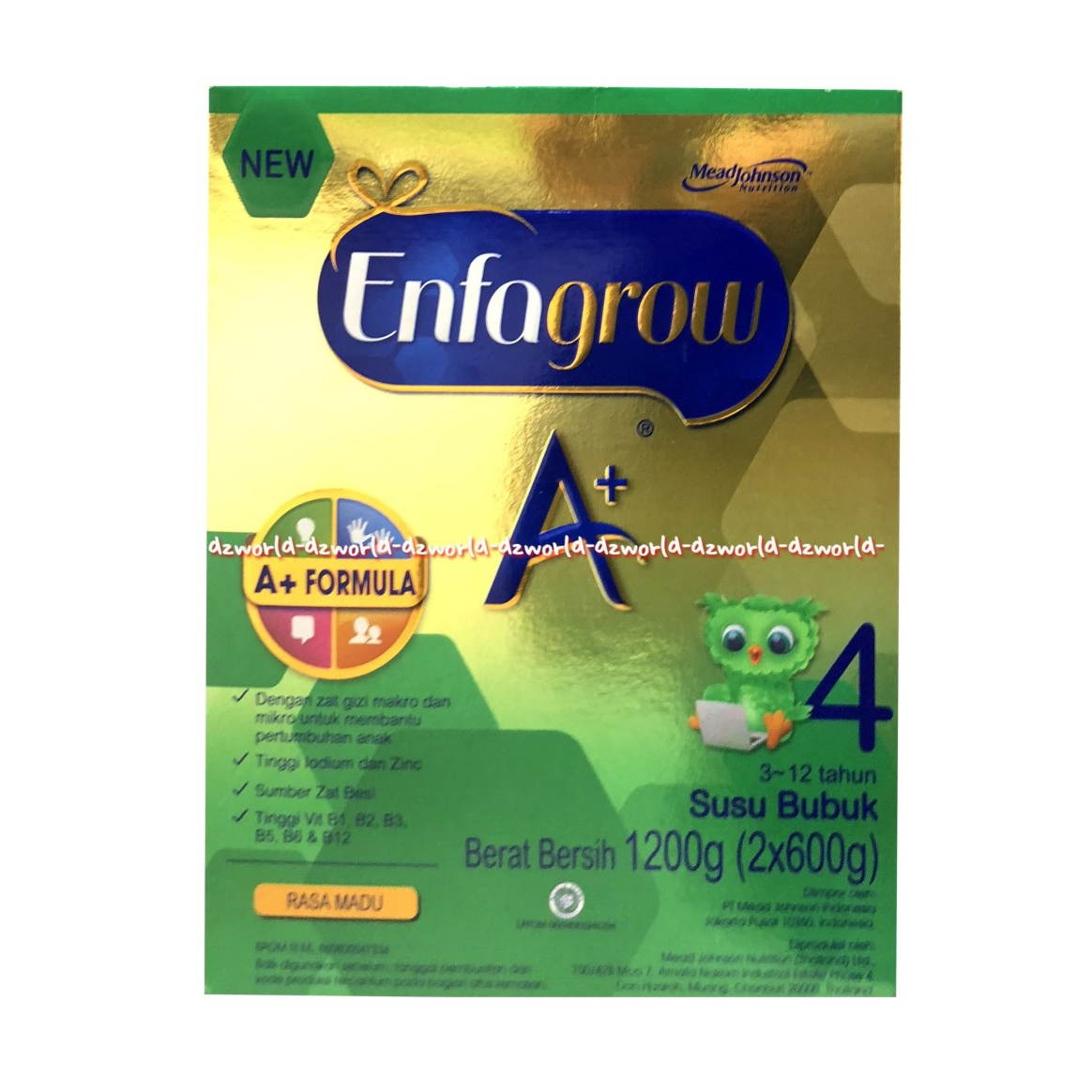 Enfagrow A+ 4 Rasa Madu 1200gr Susu Formula Enfa Grow Plus Honey Madu Enfa Growth Susu Pertumbuhan Formula Untuk Bayi Usia 3-12tahun