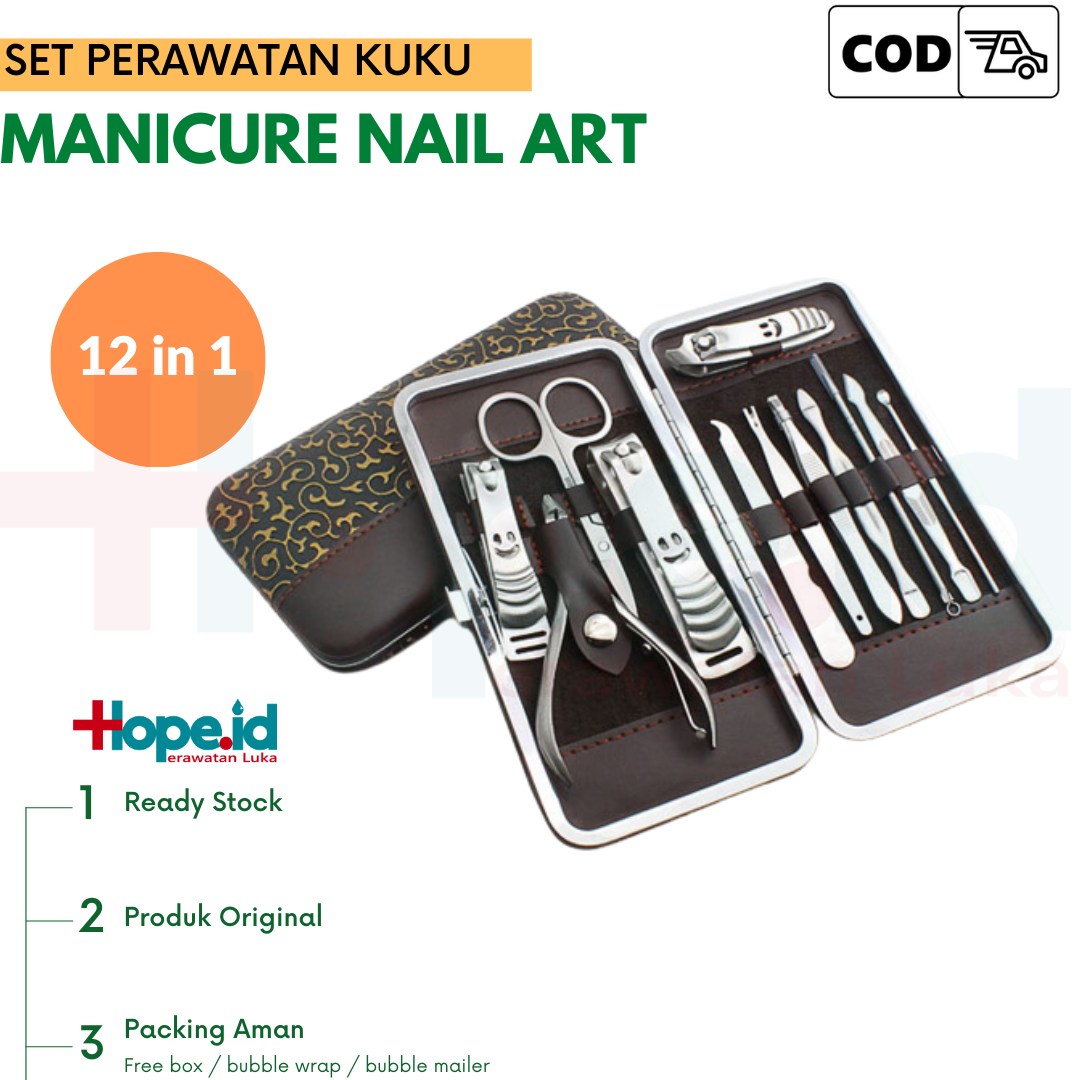 Set Perawatan Kuku Manicure Pedicure Foot Spa 12 in 1