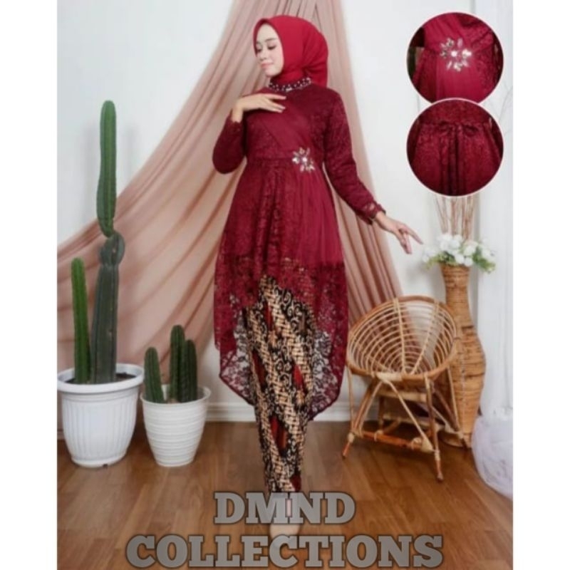 SET KEBAYA BROKAT SELENDANG/KEBAYA BRUKAT MODERN/KEBAYA SELENDANG MODERN/KEBAYA MODERN