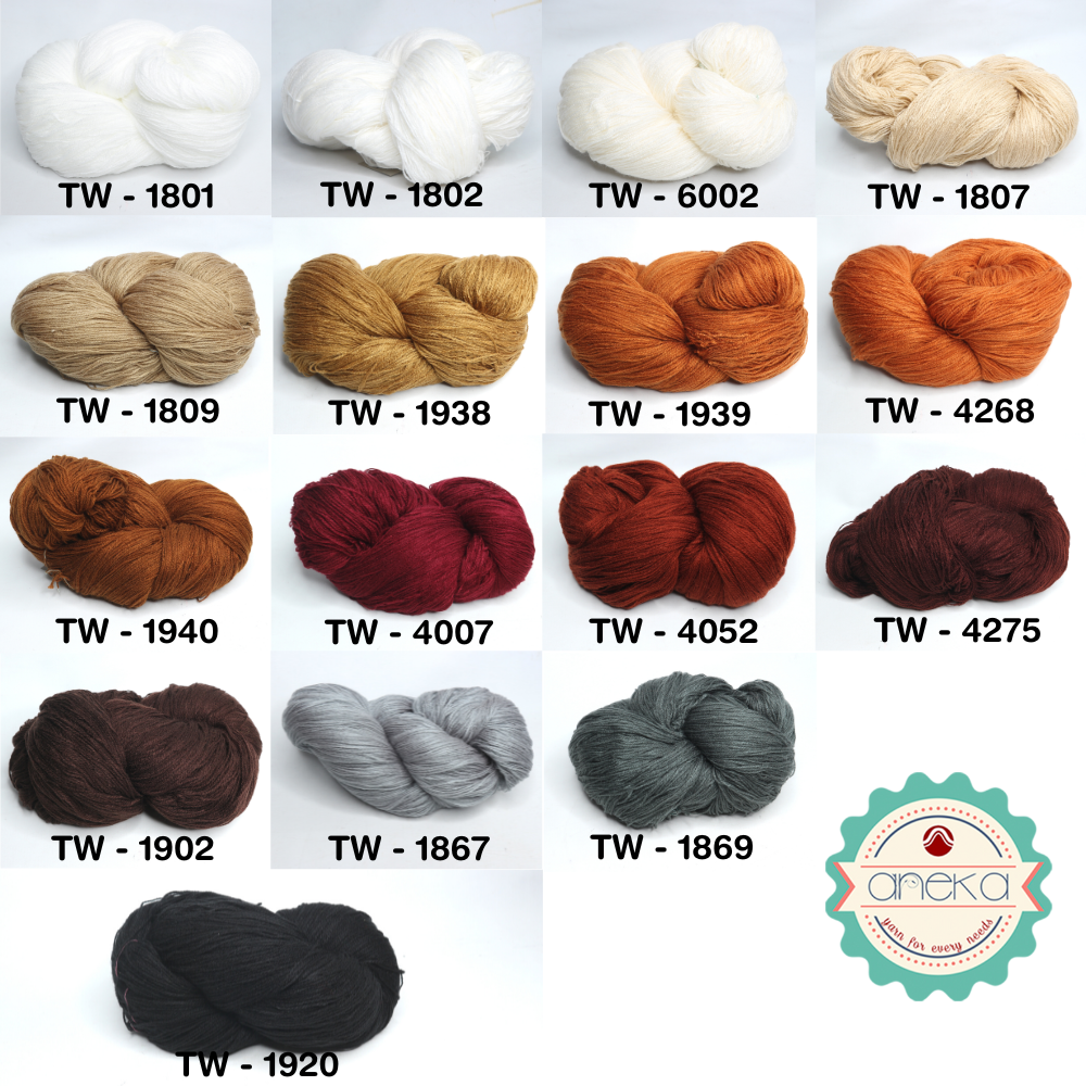 KATALOG - Benang Rajut Wool / Wol / Siet Yarn 200 gram TAIWAN (BENTUK HANK, TIDAK DIGULUNG) Part 2