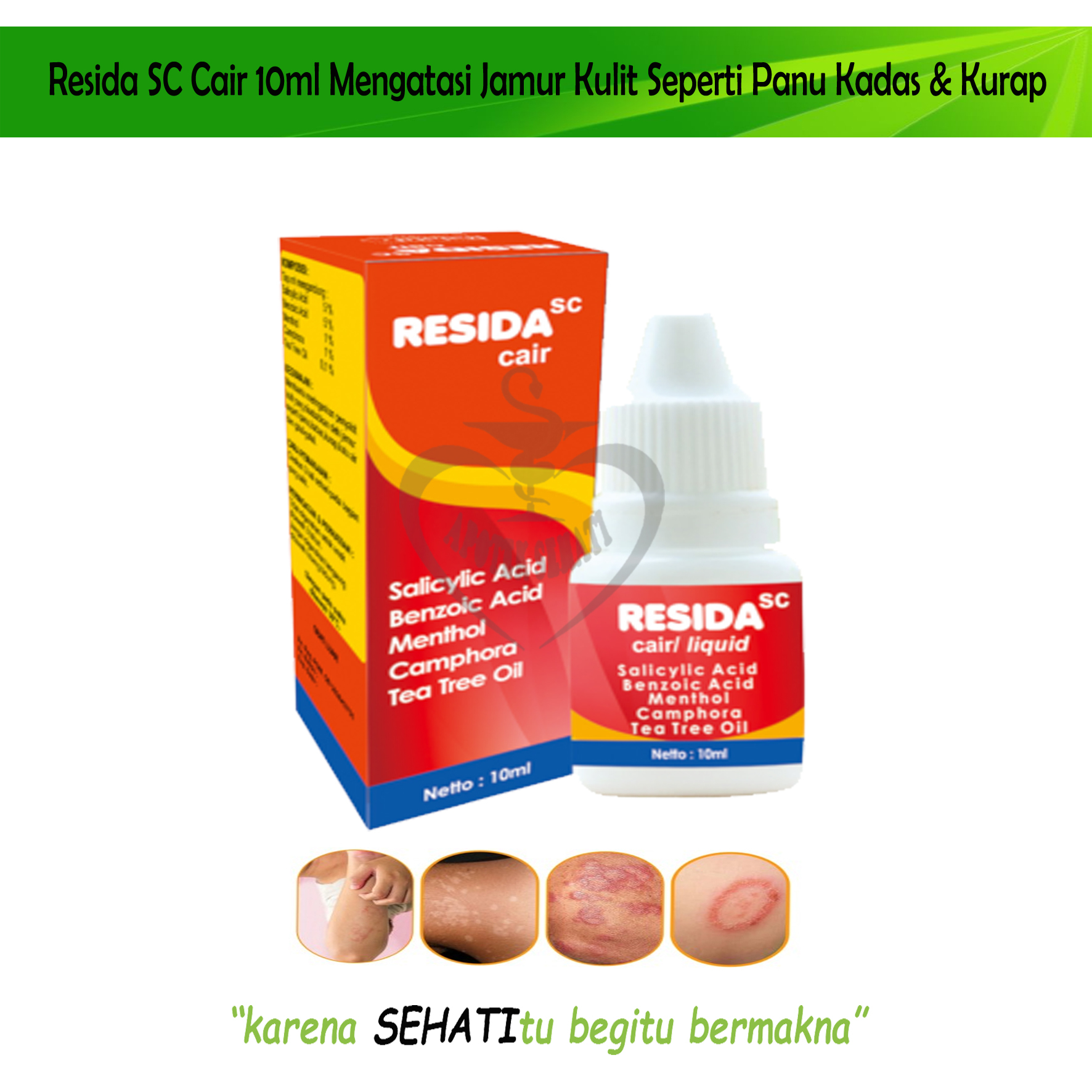 Resida Cair 10ml Mengatasi Gatal Jamur Panu Kurap Kulit