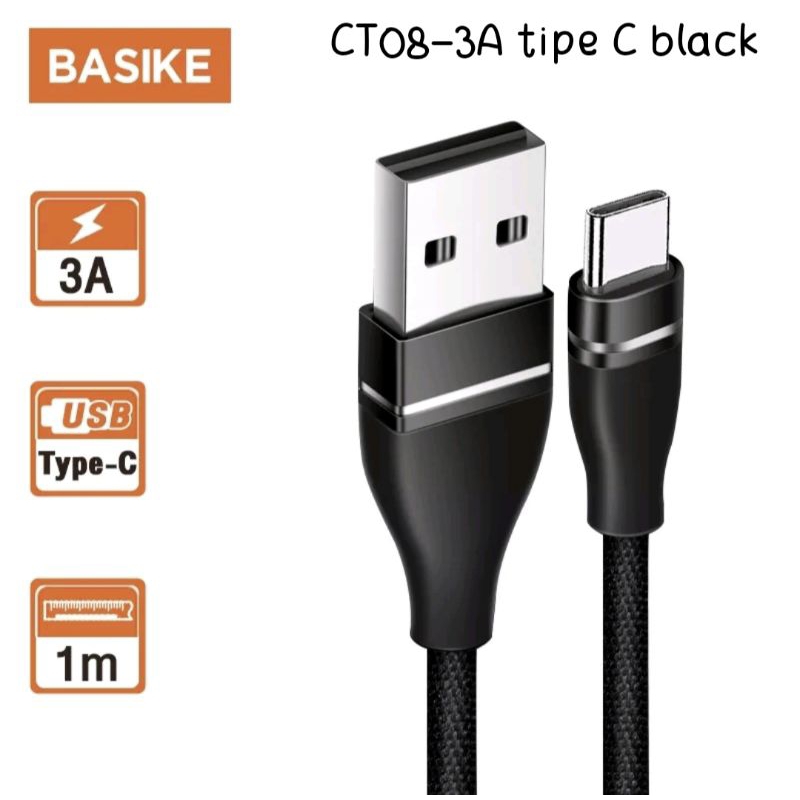 KABEL BASIKE KABEL FAST CHARGING TYPE C 3A 1METER