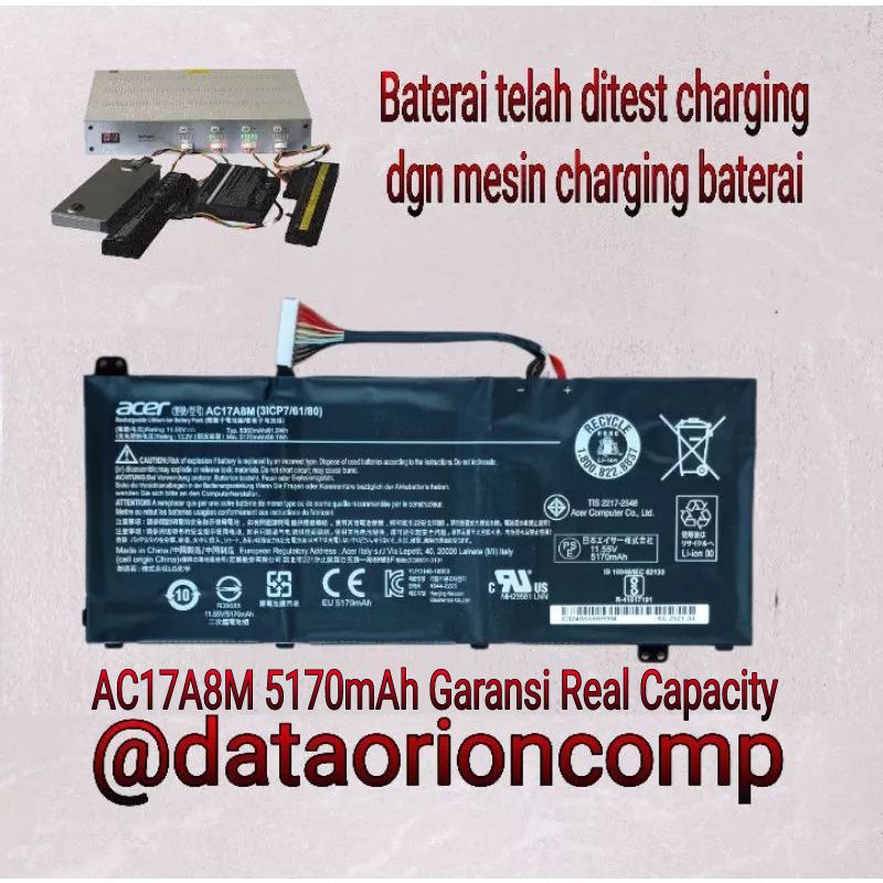 Baterai Battery Acer Spin 3 A514-51 A514-52 SP314-52 SF314-41 AC17A8M