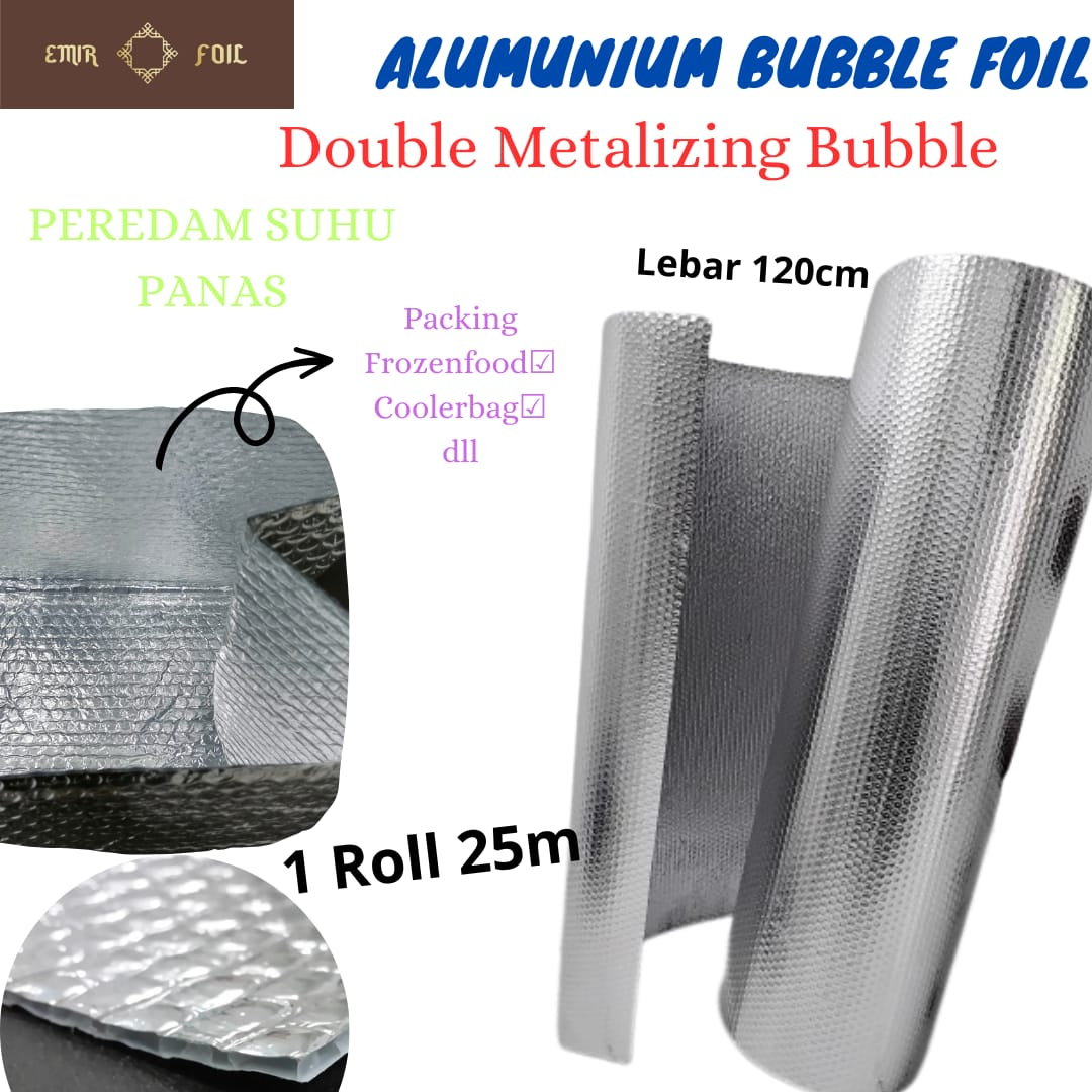 ALUMINIUM BUBBLE FOIL ANTI PANAS / INSULASI ATAP / PEREDAM PANAS ATAP
