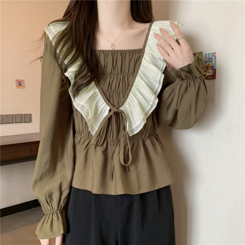 MOOGU ♡ Blouse korea temperamen atasan wanita fashion top