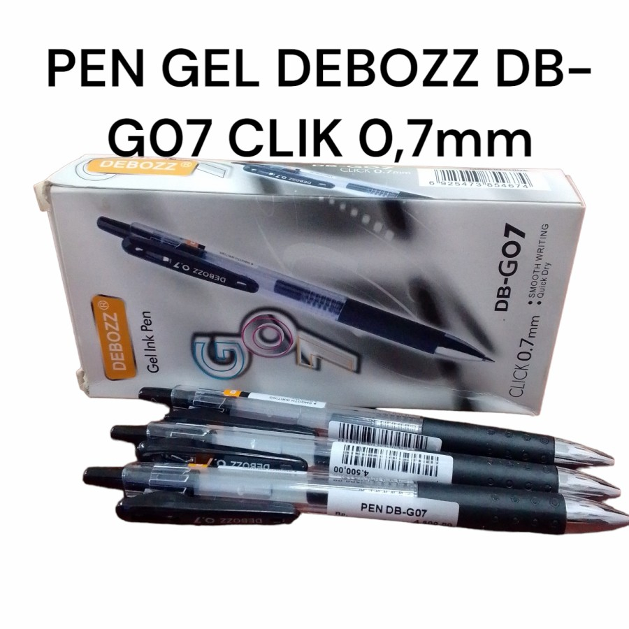 

GEL PEN DEBOZZ G-07 HITAM 0,7mm Per PCS