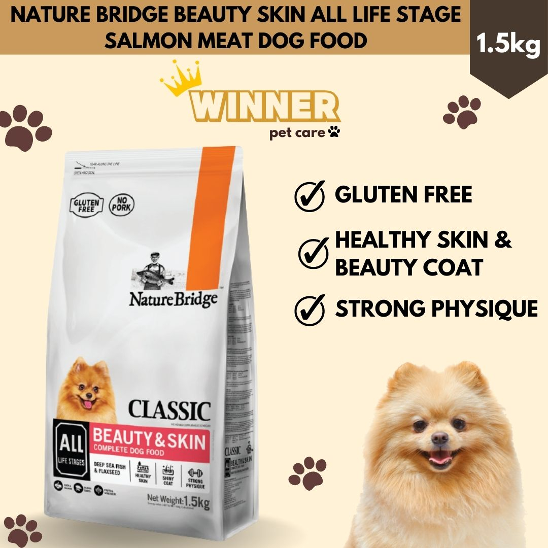 Nature Bridge Beauty Skin All Life Stages Salmon Meat Dog Food 1.5kg