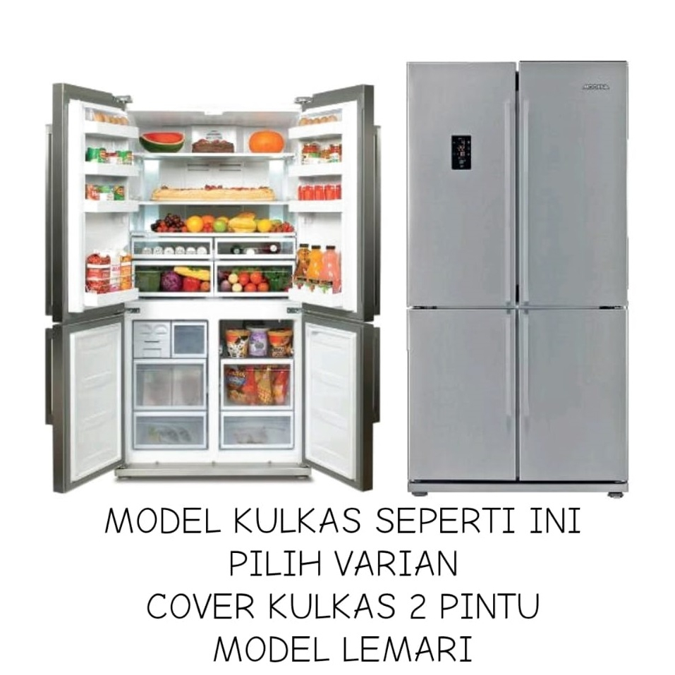 [BIG SALE] Cover Penutup Kulkas Taplak kulkas Multifungsi Alas Penutup Lemari es / oven / microwave / dispenser galon bawah MOTIF BUNGA CERMIN