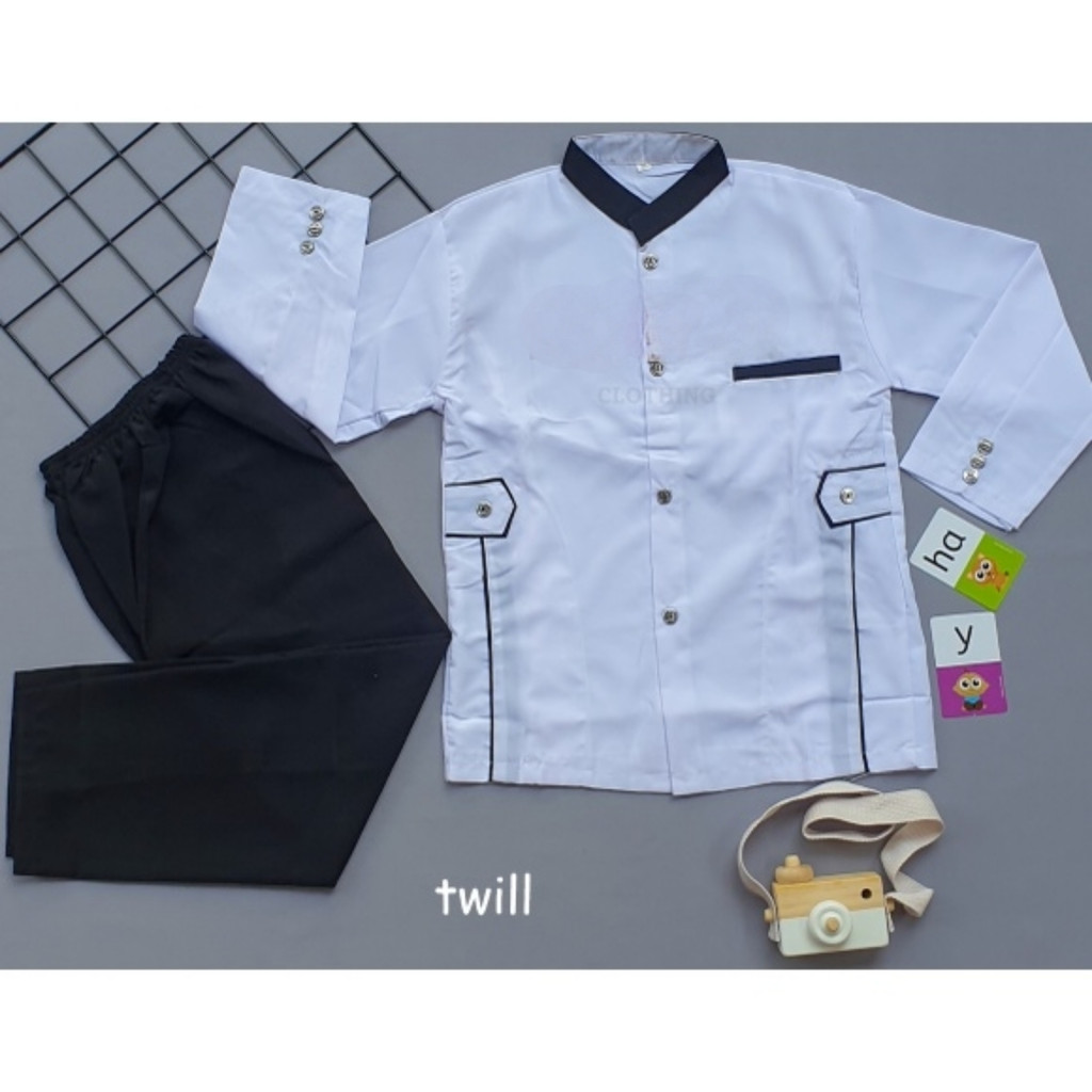 Novi Kid's Baju Koko Anak laki laki Baju Anak setelan Anak Koko Anak Pakaian Anak laki laki Setelan 