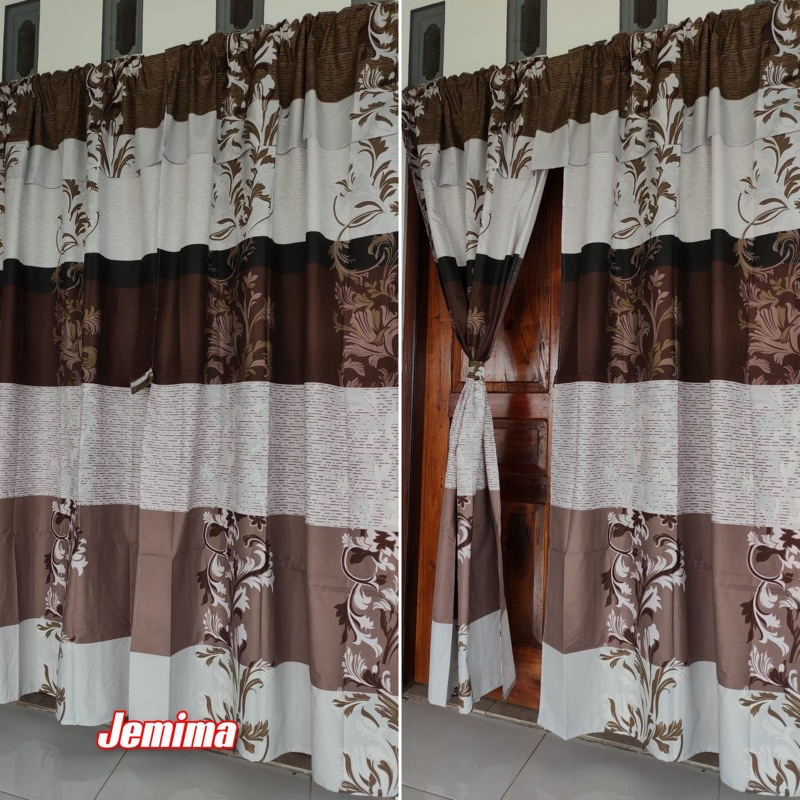Gorden pony pintu gorden serut motif korden murah gorden homemade gorden serut motif murah