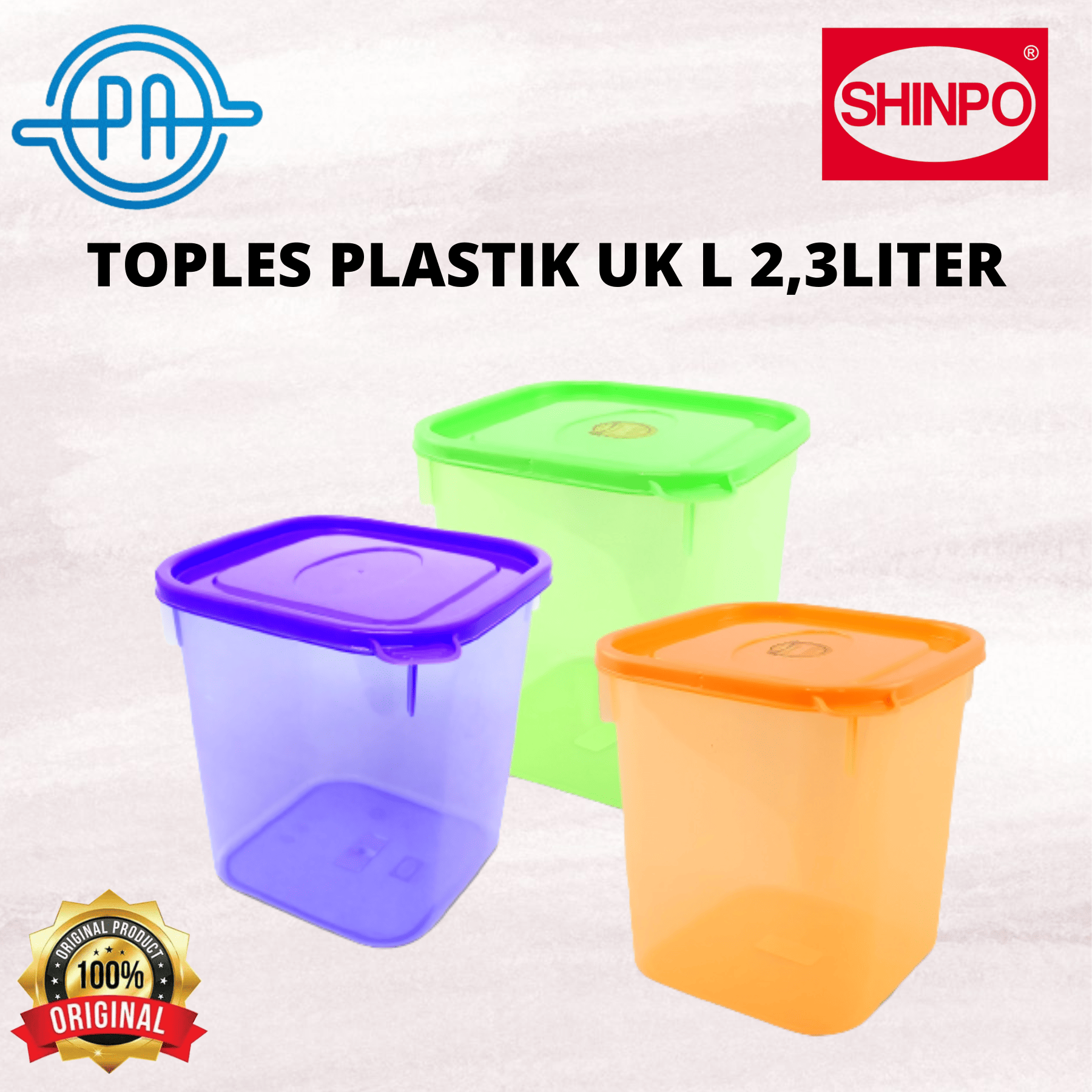 TOPLES PLASTIK SHINPO UK L SEALWARE BOCADILLO SIP 304 L 2,3 LITER