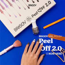 Brasov Nail Polish Peel Off nude 12pcs