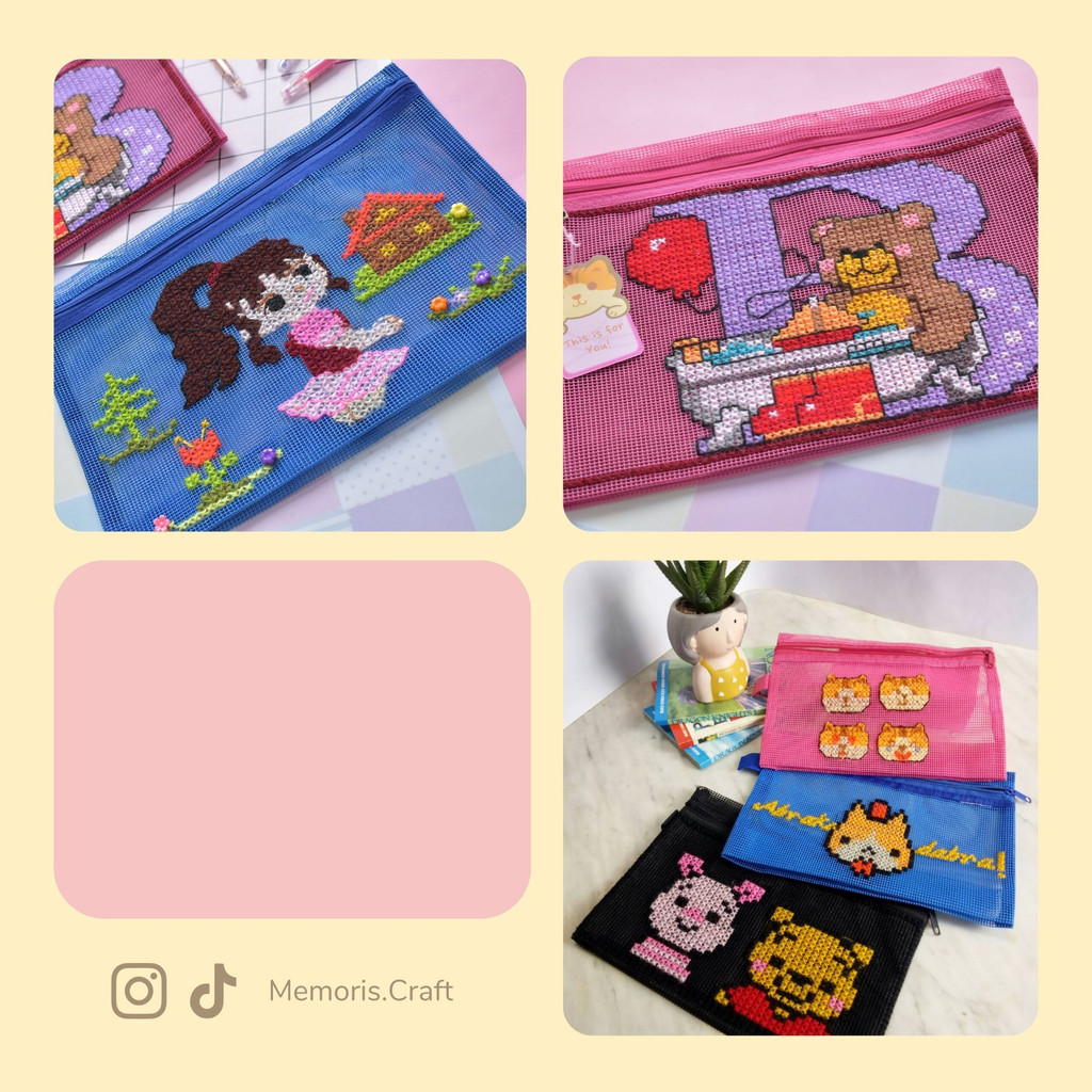 

Zipper Bag / Map / Dompet Plastik Kristik Lucu Serbaguna