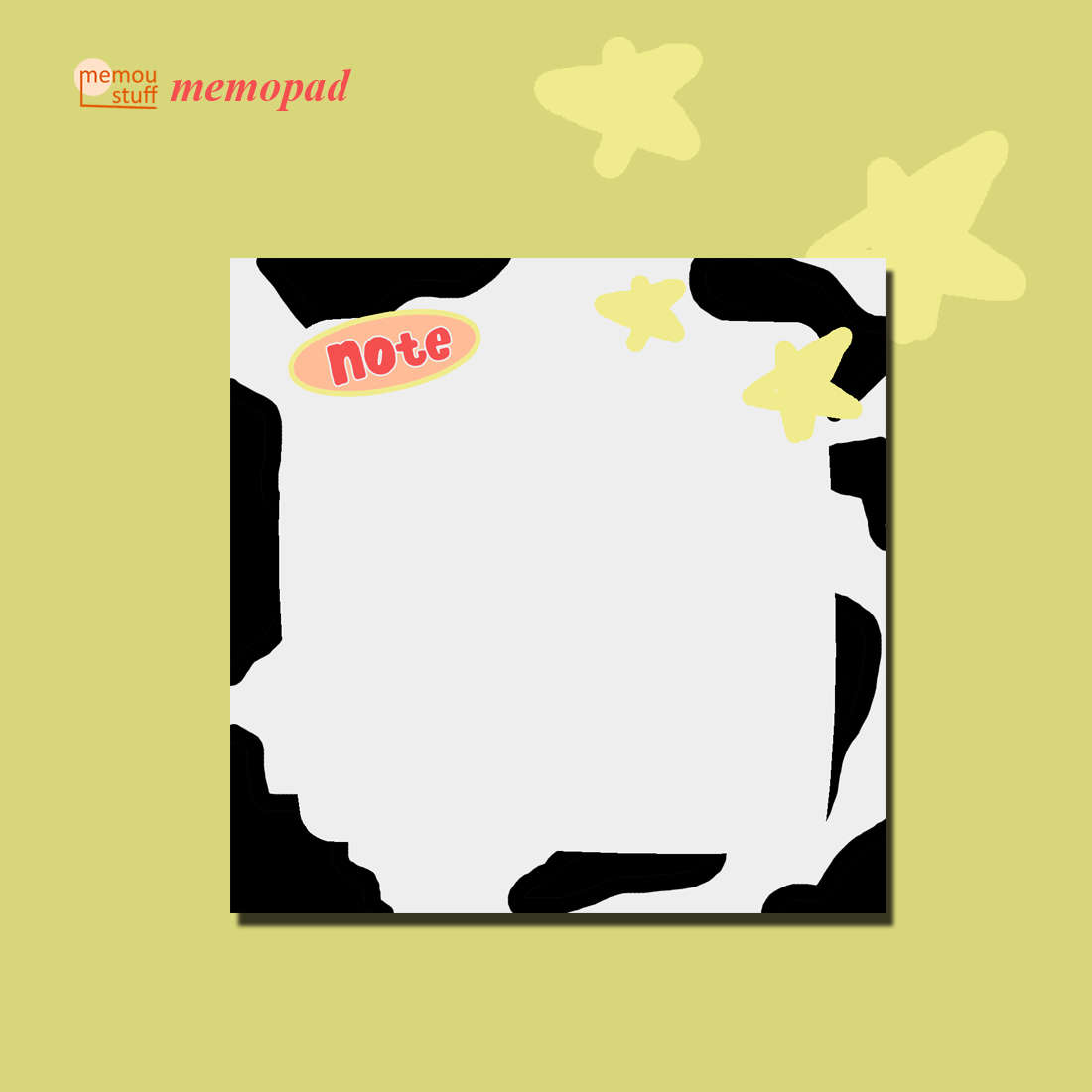 

[memoustuff] memopad cute simple aesthetic cow | 19