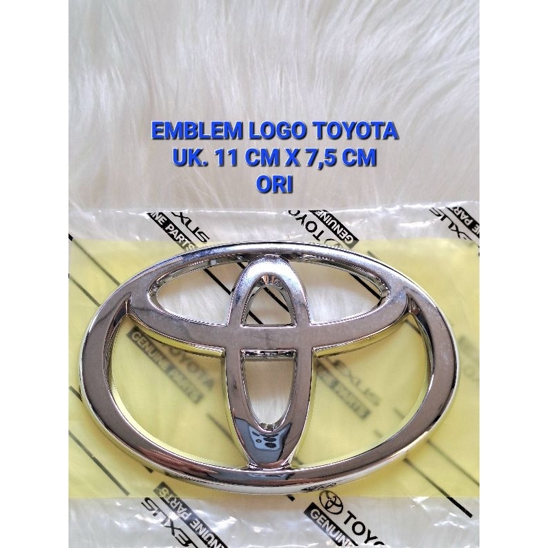 LOGO EMBLEM TOYOTA UK 11CM X 7.5CM ( ORI )