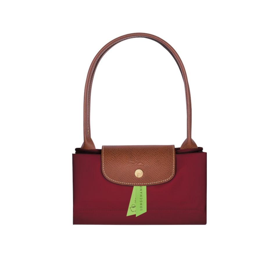 Lonchmp Le Pliage Small Long Handle Tote Bag Dark Red (28x26.5x15.5)