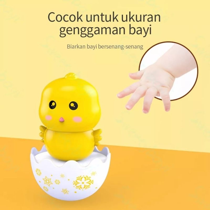 Mainan bayi / Mainan Tumbler Bentuk Kartun Dengan bunyi