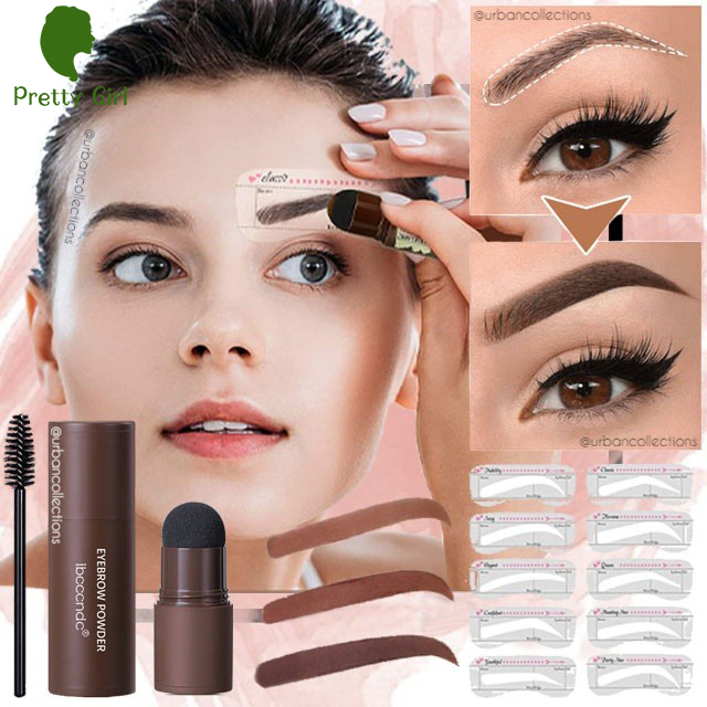 【2024 NEW】Allphv /Ibcccndc Alis Eyebrow Powder  Alis Stempel Waterproof Eyebrow Stamp garis rambut Perawatan Rambut Kecantikan Perawatan Bedak Hairline Shadow Powder Tahan lama anti air anti luntur Bedak Bayangan Garis Rambut