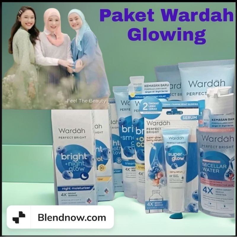 PAKET Wardah Perfect Bright Moisturizer Glow/Oil/Night 20gr 100% ORI.