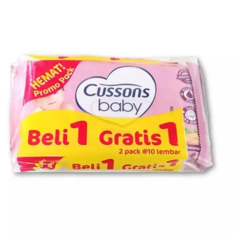 Tisu Basah Cussons Baby Wipes 10's Beli 1 Gratis 1 / Promo Tissue Tisu Basah Cusson Baby Wipes