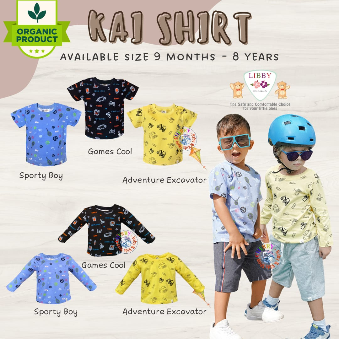 Libby Kai Shirt 9 Bulan - 8 Tahun Tshirt Lengan Panjang / Kaos Lengan Pendek Anak Unisex Earth Series CBKS