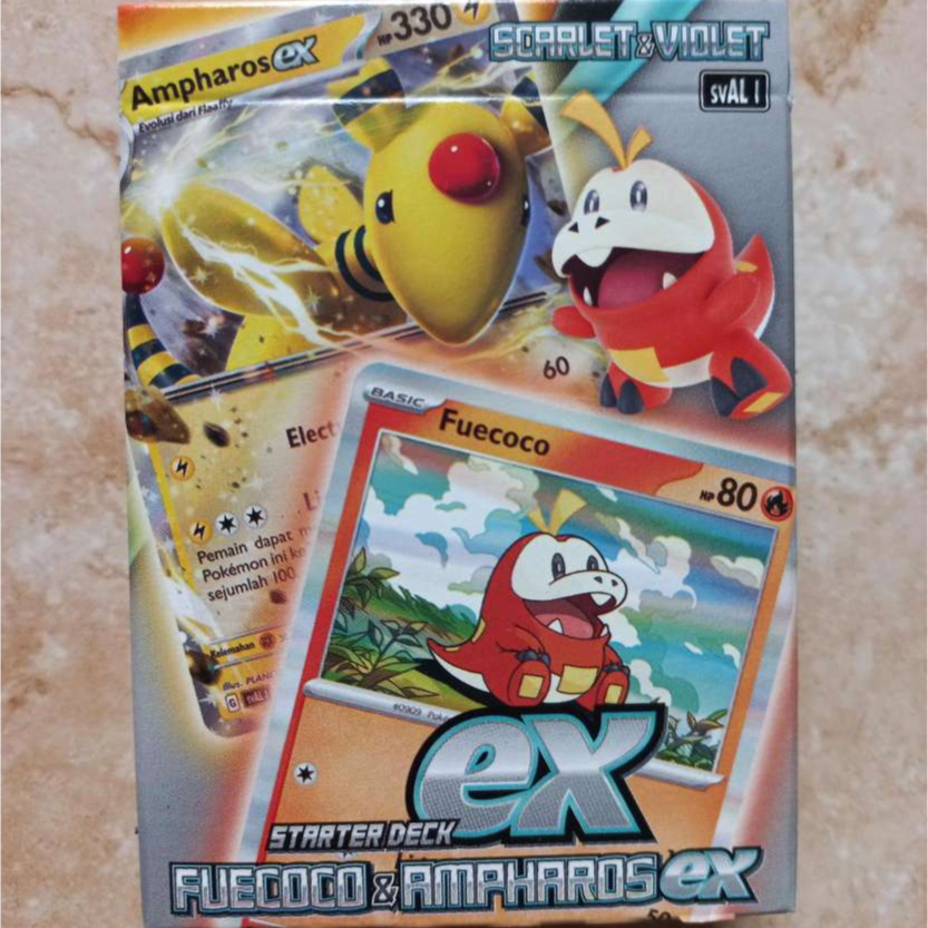 Kartu Pokemon TCG Starter Deck SVAL Fuecoco & Ampharos Ex