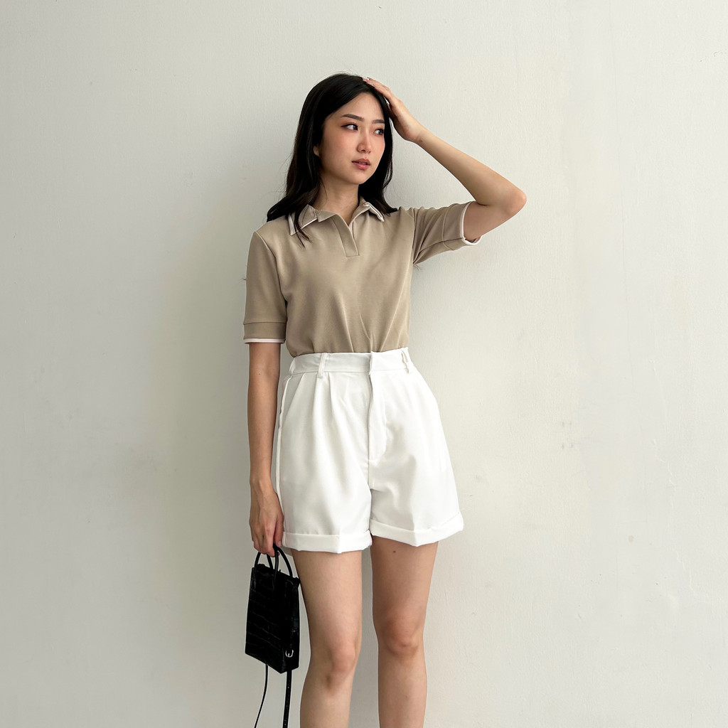 Beige Studio - Leia Short Pants | Bawahan Celana Pendek High Waist Wanita