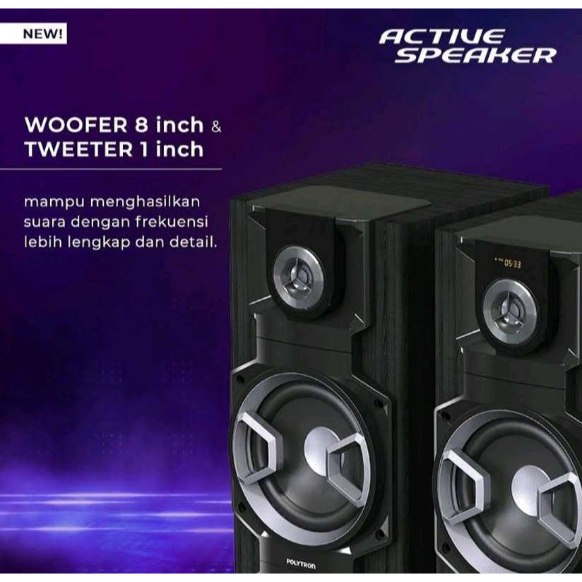 Speaker Active Bluetooth Polytron PAS 8E10