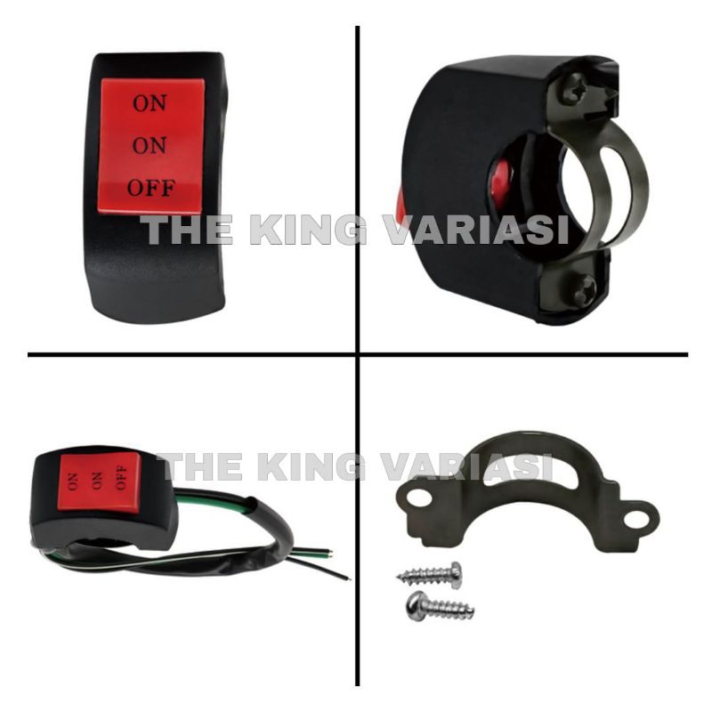 SAKLAR ON ON OFF STANG MOTOR/SAKLAR LAMPU STANG/SAKLAR LED/SAKLAR ON OFF LAMPU/TOMBOL ON OFF LAMPU/T
