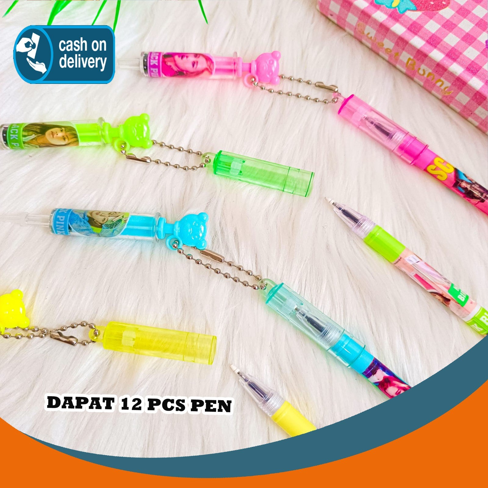 

SELUSIN PULPEN GANTUNGAN SUNTIKAN BLACKPINK ISI12 PCS PEN ALAT TULIS BOLPOIN UNIK IMUT MURAH PEN GEL KARAKTER LUCU MURAH PENA