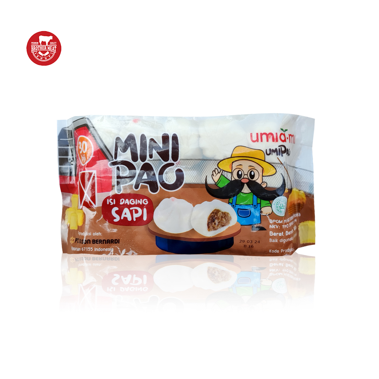 Umiami Mini Pao Daging Sapi 480gr, Bakpao Mini isi 30 Halal