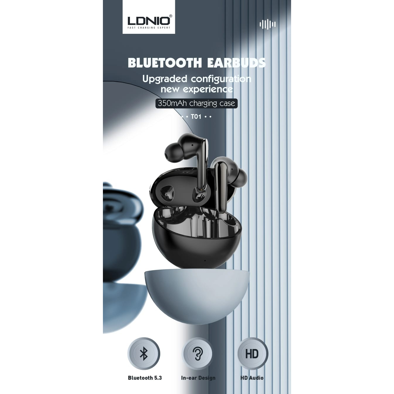 Ldnio T01 TWS BT Earbud in-ear True Wireless Stereo Bluetooth Earphone